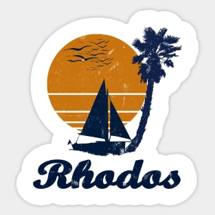 Rhodos Greece  Island Summer Party Design Sticker